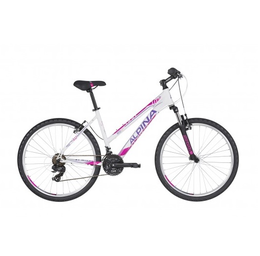 <strong>Bicicleta de femei, usoara, </strong>cu cadrul de aluminiu si furca cu telescop&nbsp;SR SUNTOUR XCE (26), 80mm.</p><p><strong>Bicicleta de munte</strong> pentru femei puternice, cu 2 ani garantie in magazinul Doua Roti, echipata cu urmatoarele componente:</p><p><strong>Cadru:</strong> KELLYS Alutec Lady RRC 26 - Race Ready Concept<br /><strong>Marime cadru:</strong> 400mm (S) / 450mm (M)<br /><strong>Furca:</strong> SR SUNTOUR XCE (26), 80mm<br /><strong>Cuvetarie:</strong> threaded<br /><strong>B.B.parts:</strong>&nbsp;cartridge (120mm)<br /><strong>Pedalier:</strong> PROWHEEL (42x34x24), lenght 170mm<br /><strong>Manete schimbator:</strong> SHIMANO SL-RS35-7 Revoshift<br /><strong>Schimbator fata:</strong> SHIMANO TZ30 (31.8mm)<br /><strong>Schimbator spate:</strong>&nbsp;SHIMANO Tourney TY300<br /><strong>Viteze:</strong> 21<br /><strong>Pinion:</strong> SHIMANO MF-TZ21-7 (14-28)<br /><strong>Lant:</strong> KMC Z7 (108 links)<br /><strong>Frane:</strong> APSE V-brake<br /><strong>Manete frana:</strong> APSE<br /><strong>Brake inner wire:</strong>&nbsp;DRIVING Force SCS (SlickCableSystem)<br /><strong>Butuci:</strong> alloy (32 holes)<br /><strong>Jante:</strong> KELLYS Draft 559x19 (32 dier)<br /><strong>Spite:</strong> steel U.C.P.<br /><strong>Anvelope:</strong> INNOVA 54-559 (26x2.0)<br /><strong>Pipa:</strong> ALPINA alloy (diam 28.6mm / 15&deg;) lenght 90mm (S), 105mm (M)<br /><strong>Ghidon:</strong> steel RiseBar (diam 25.4mm), width 620mm (S), 640mm (M)<br /><strong>Mansoane ghidon:</strong> kraton<br /><strong>Tija sa:</strong>&nbsp;steel (diam 27.2mm)<br /><strong>Sa:</strong> ALPINA Women<br /><strong>Pedale:</strong> nylon
